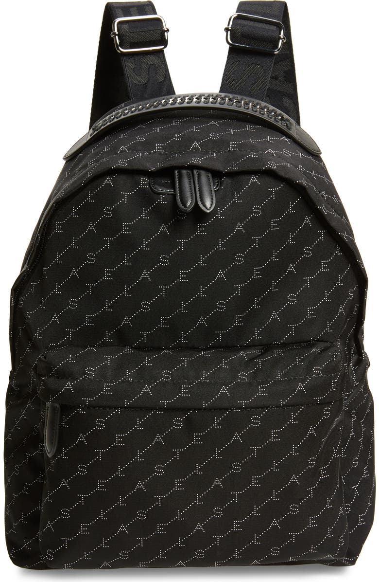 Stella McCartney Monogram Eco Nylon Backpack, Main, color,