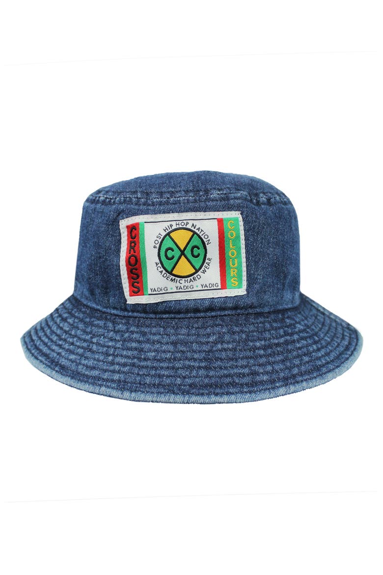 Label Logo Bucket Hat, Alternate, color, DARK INDIGO