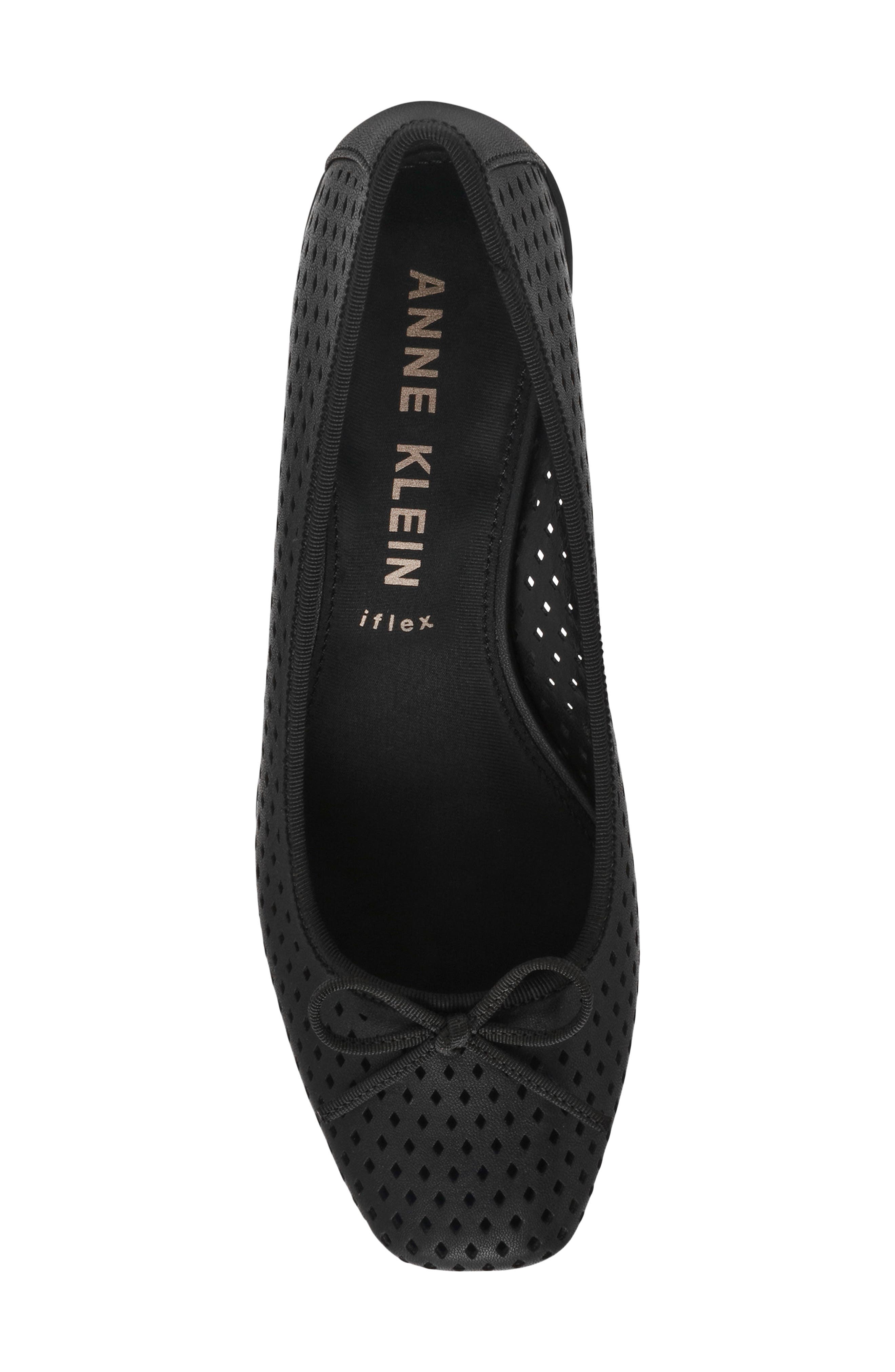 Anne Klein Winslett Wedge Pump, Alternate, color, Black Smooth