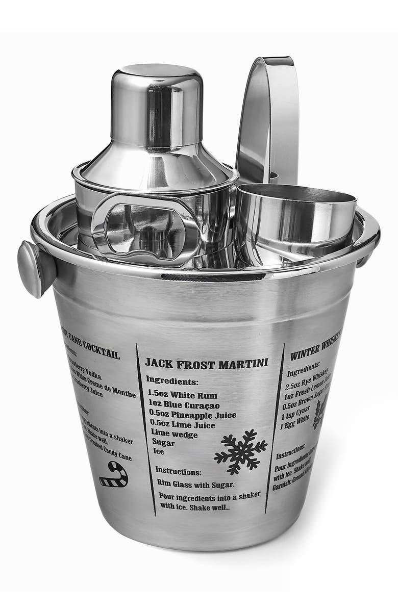 Godinger 5-Piece Bar Set, Alternate, color, Silver