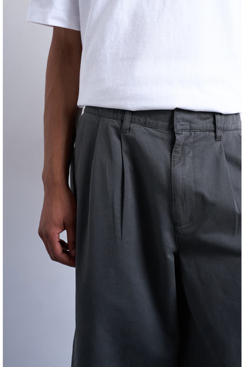 Super Baggy Cotton Twill Wide Leg Pants, Alternate, color, KHAKI