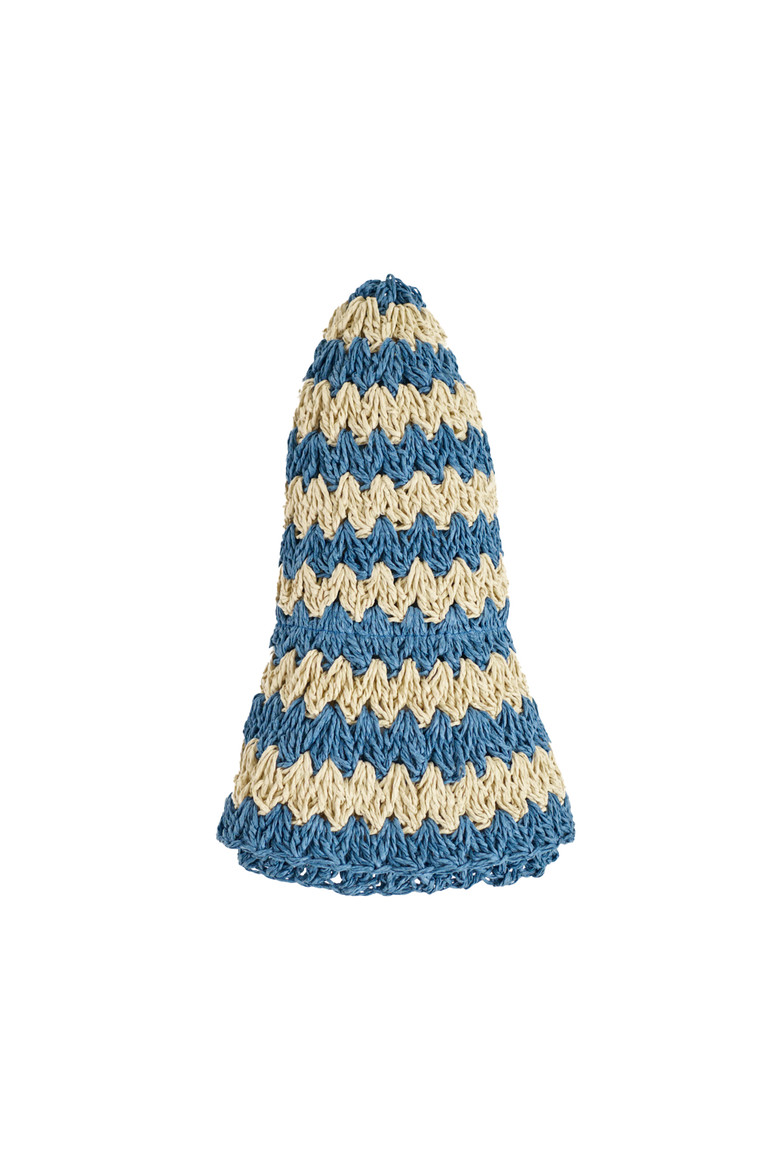 "Linea" Packable Straw Hat, Alternate, color, Blue