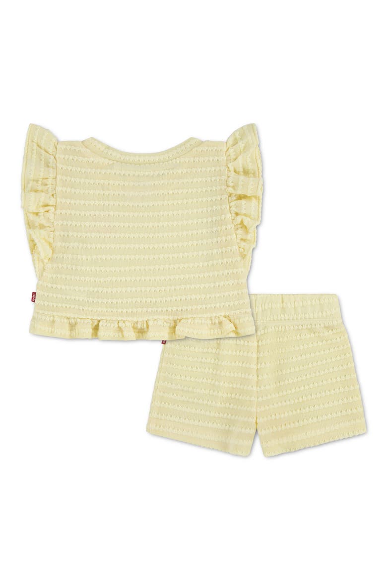Ruffle Top & Shorts Set, Alternate, color, FRENCH VANILLA