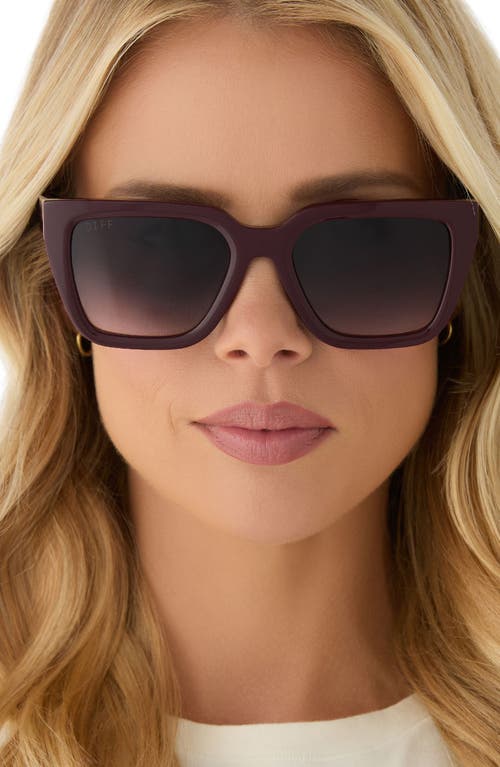 Diff Amara 54mm Polarized Square Sunglasses In Brown