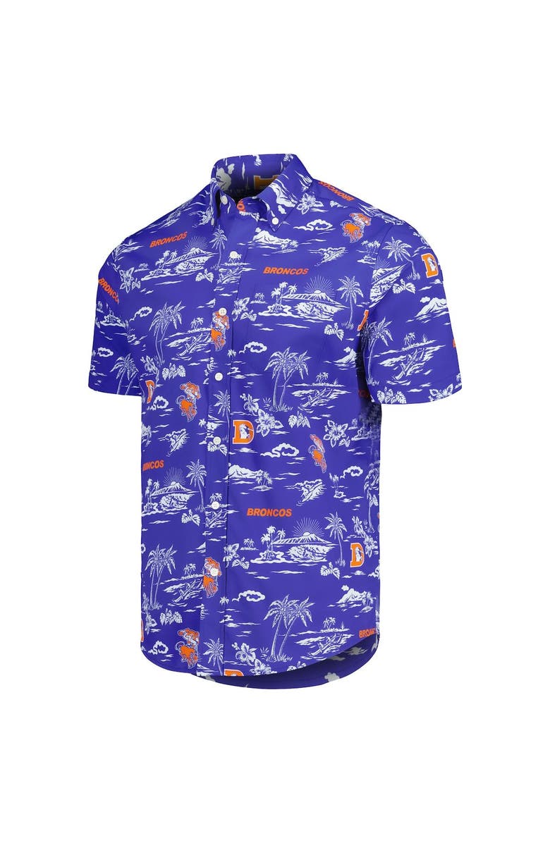 Reyn Spooner Men's Reyn Spooner Royal Denver Broncos Throwback Kekai Print Button-Up Shirt, Alternate, color, Royal