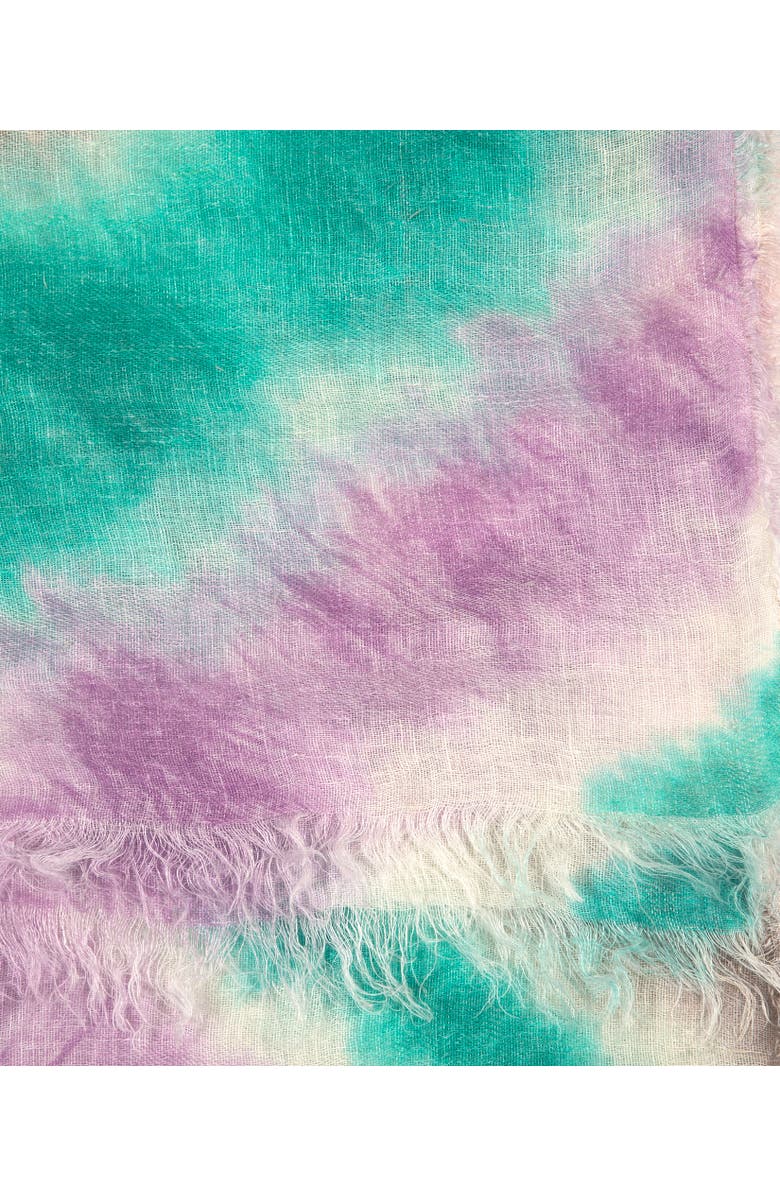 Faherty tie dye printed oblong, Alternate, color, Egret Multi