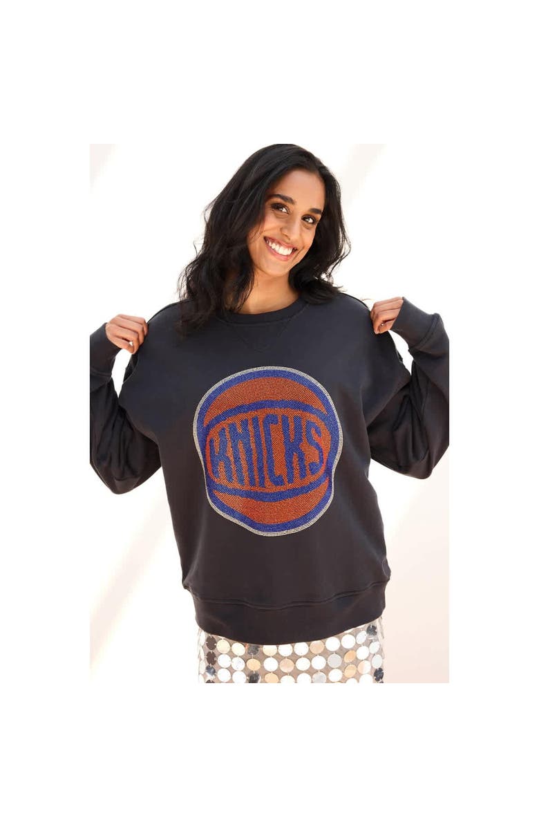 Terez Women's Terez Black New York Knicks Gemstone Logo Pullover Sweatshirt, Alternate, color, Black