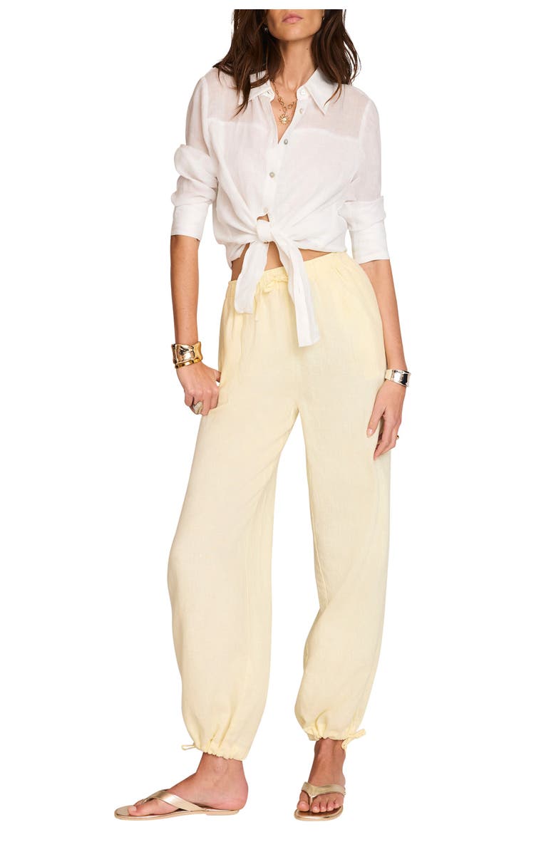 MINT VELVET Linen Balloon Trousers, Main, color, Yellow
