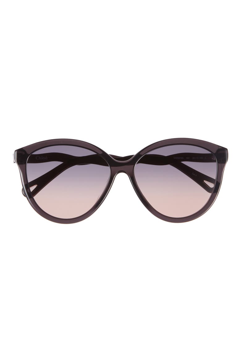 Round Sunglasses, Main, color, GREY GREY BLUE