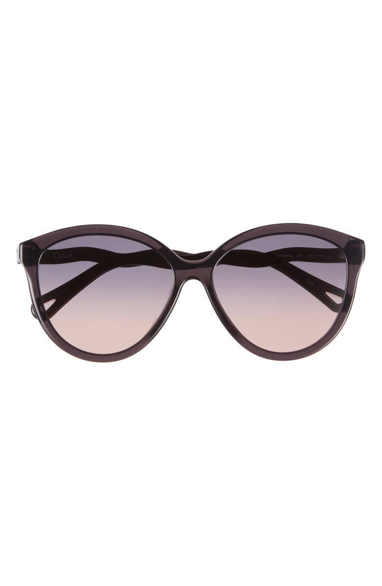 Chloé Round Sunglasses, Main, color, Grey Grey Blue