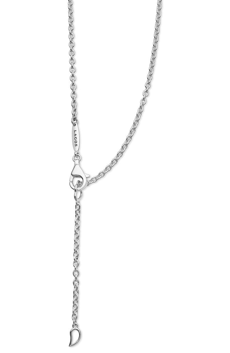 LAGOS Caviar Lux Pavé Diamond Pendant Necklace, Alternate, color, Two-Tone