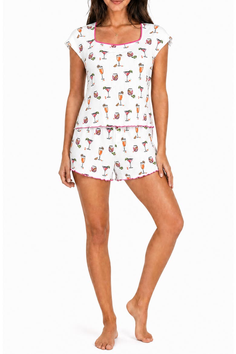 Sweetheart Short Pajamas, Main, color, COCKTAIL WHITE