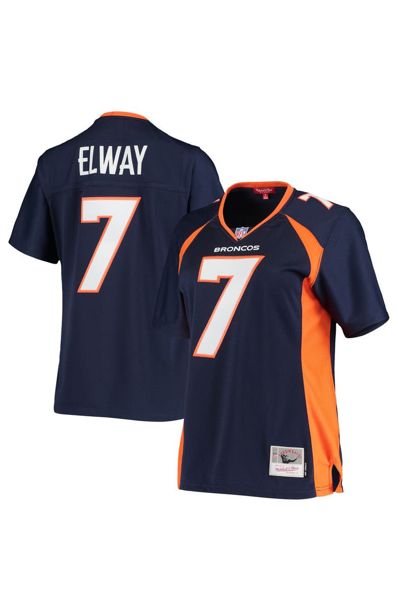 Mitchell & Ness Women's Mitchell & Ness John Elway Navy Denver Broncos Legacy Replica Team Jersey, Main, color, Navy