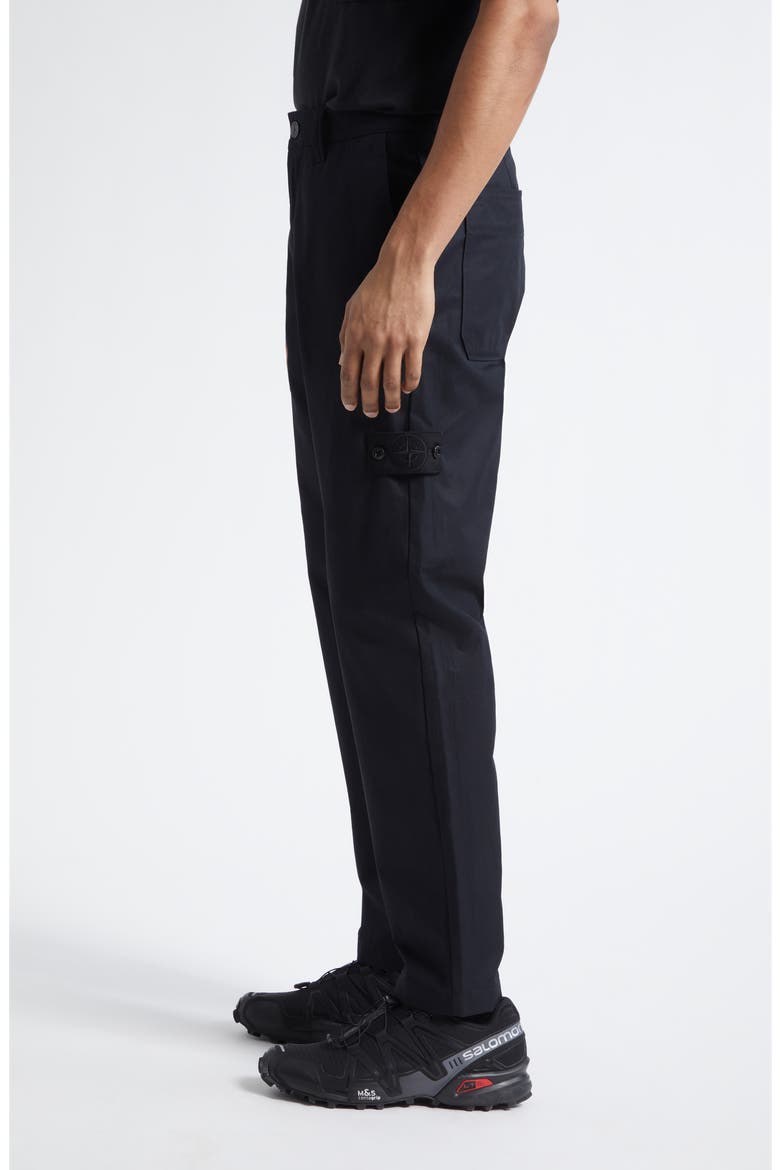Cotton Straight Leg Pants, Alternate, color, BLACK