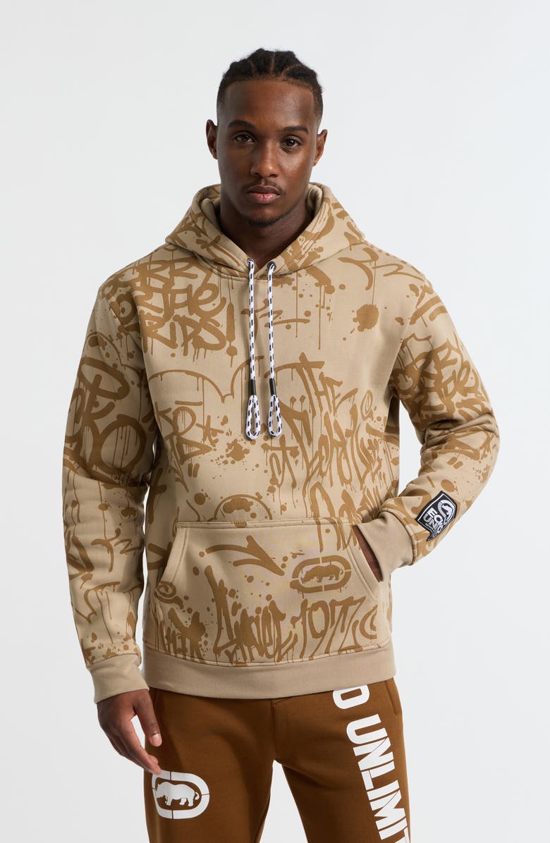 Ecko Unltd. Intertwine Splash Hoodie, Main, color, Sand