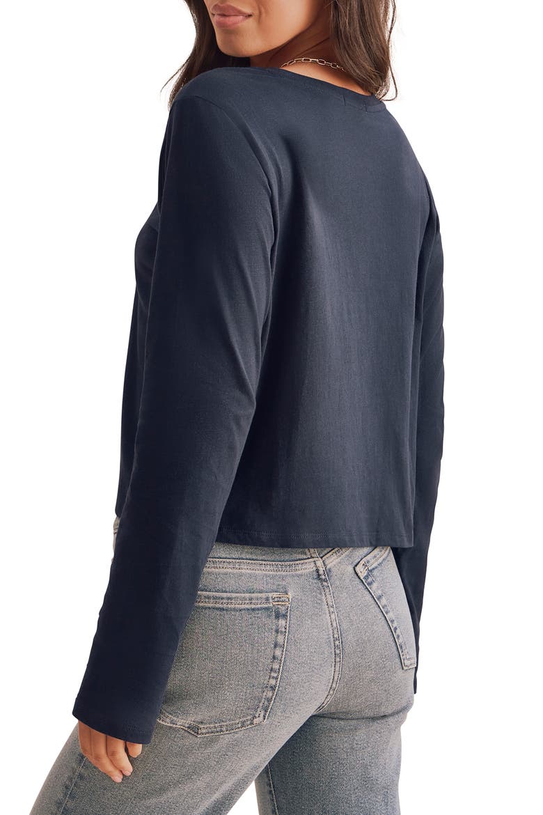 Louisa Long Sleeve Tee, Alternate, color, DARK NAVY BLUE