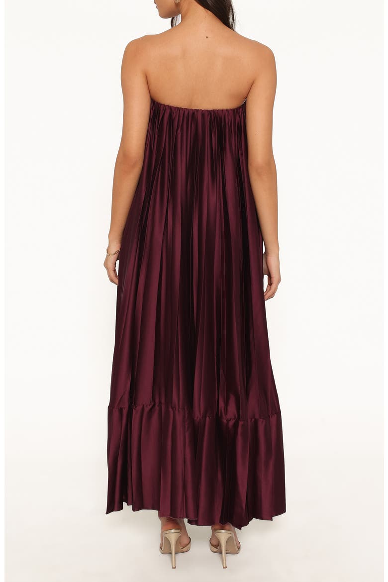 Nalania Strapless Maxi Dress, Alternate, color, SANGRIA RED