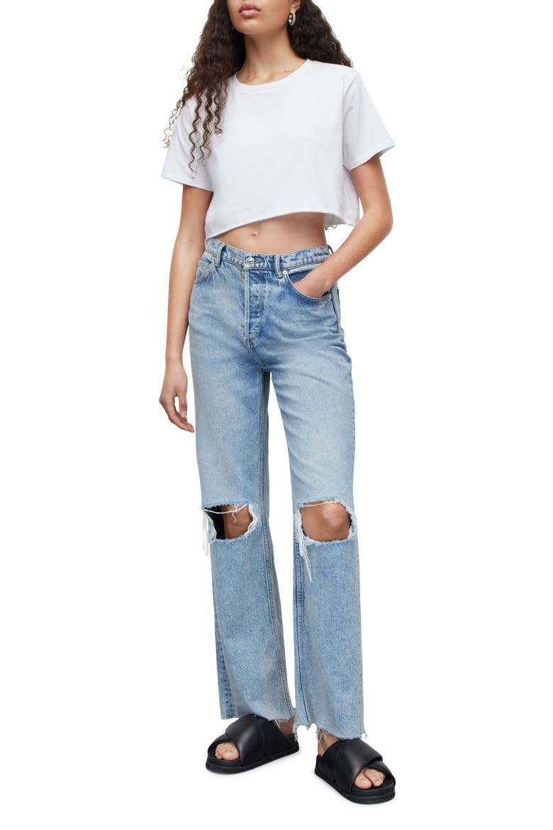 Soph Crop Cotton T-Shirt, Alternate, color, OPTIC WHITE