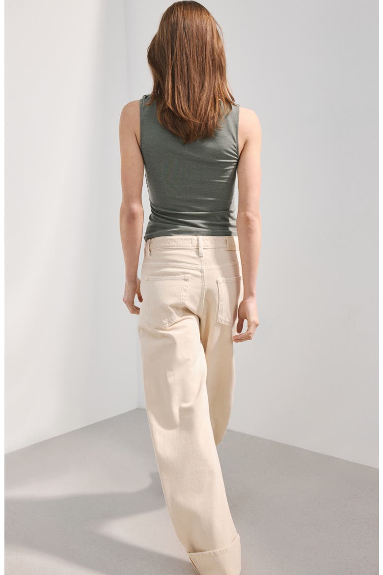 Bead Strap Detail Ruched Top, Alternate, color, GREEN