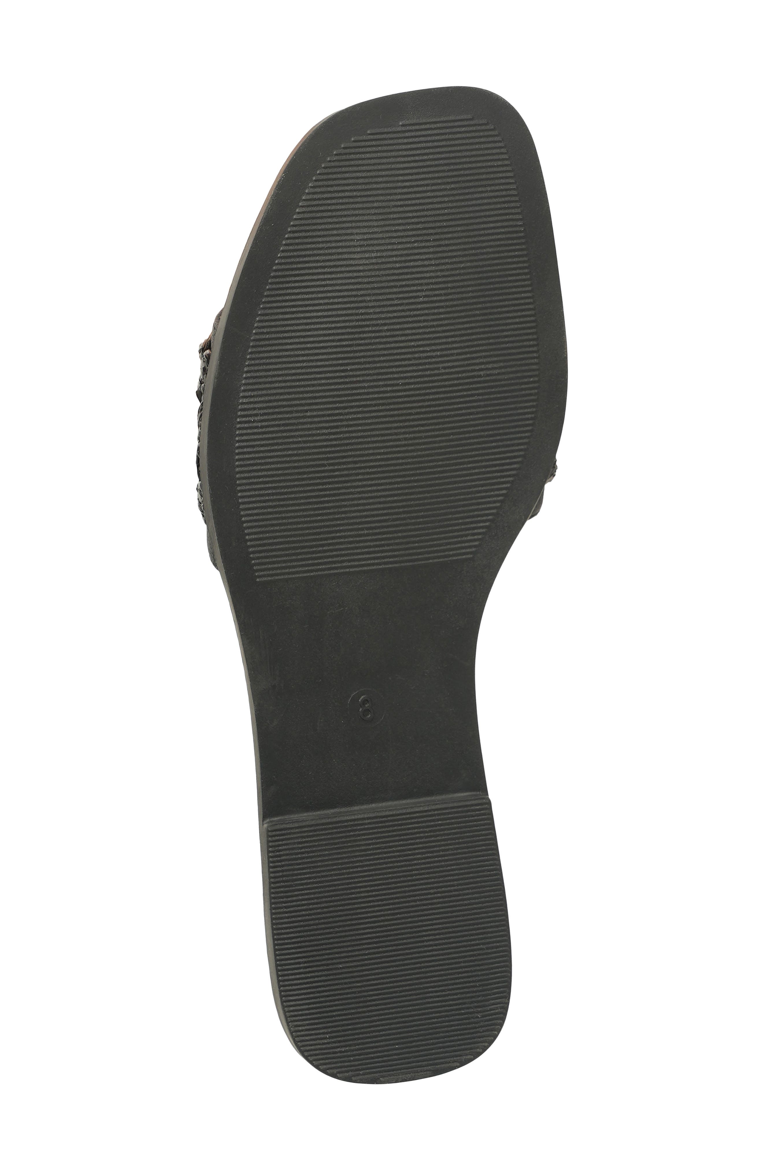 NEW YORK AND COMPANY Amber Woven Buckle Slide Sandal, Alternate, color, Black