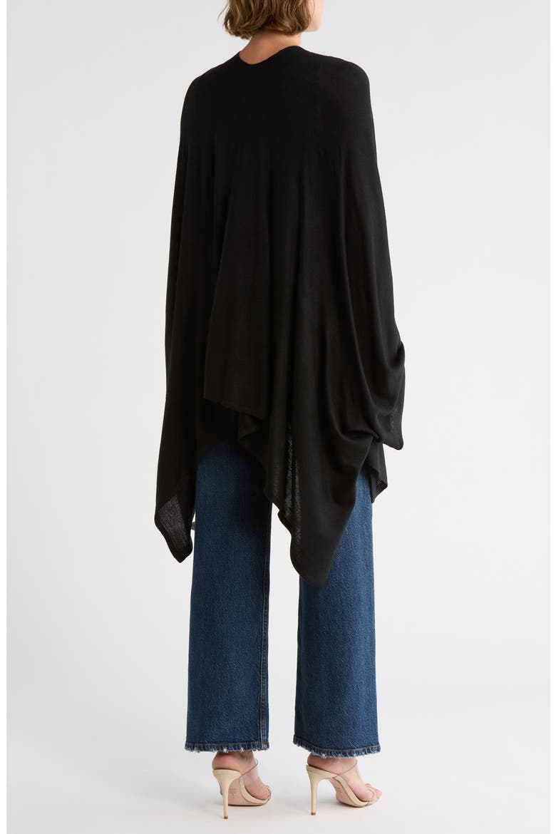 Easy Lightweight Ruana, Alternate, color, BLACK