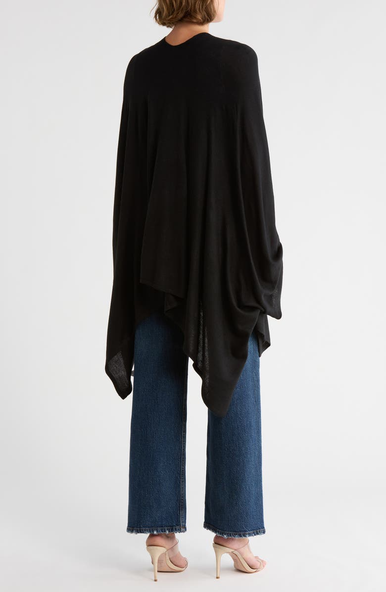 NORDSTROM RACK Easy Lightweight Ruana, Alternate, color, Black