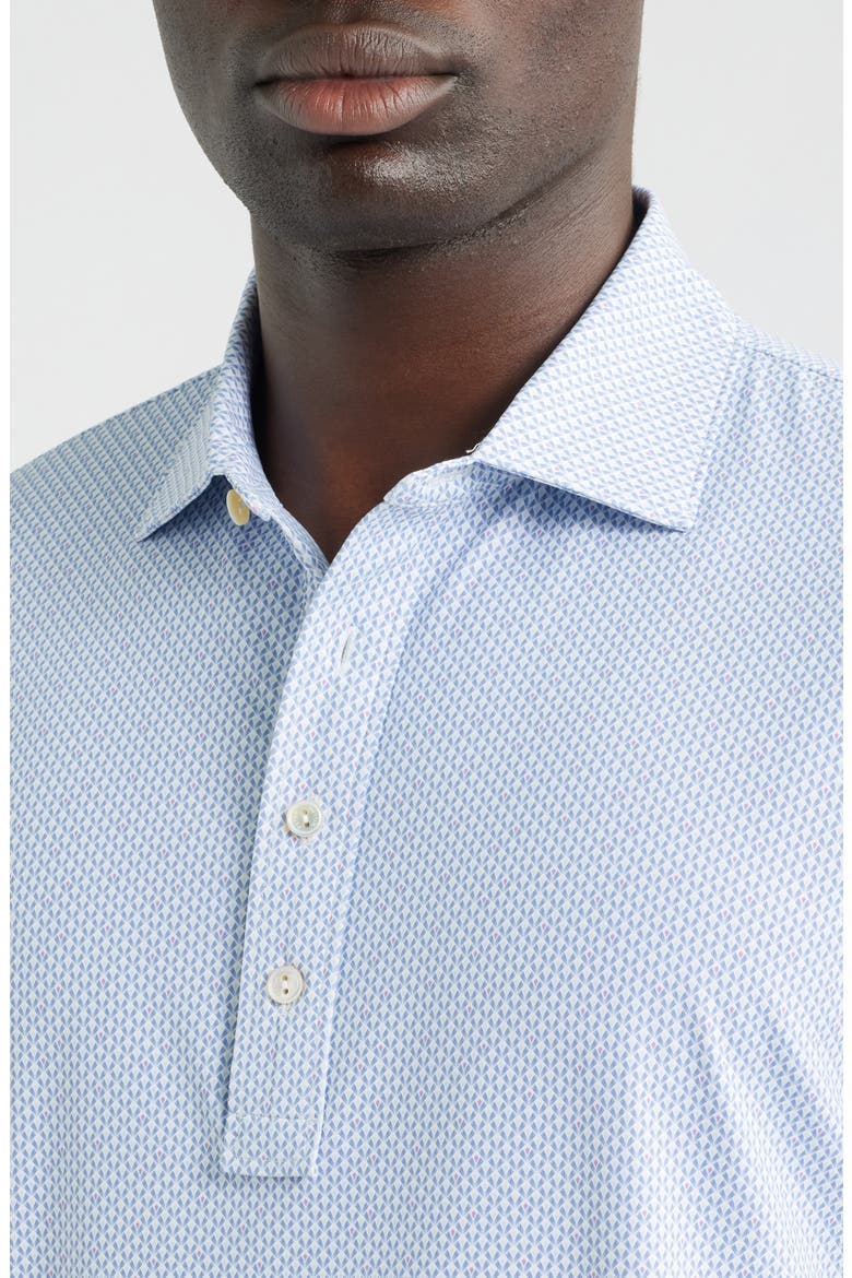 Microprint Performance Jersey Polo, Alternate, color, WHITE