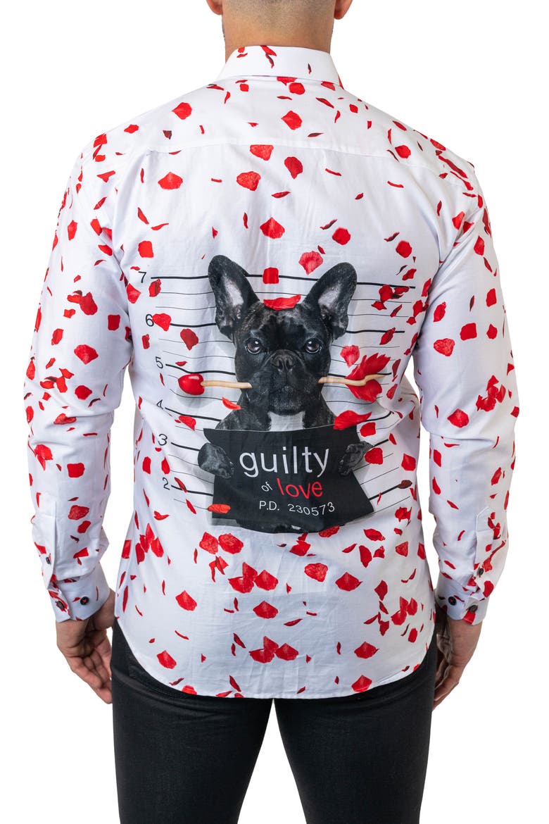 Fibonacci Guiltylove Cotton Button-Up Shirt, Alternate, color, WHITE