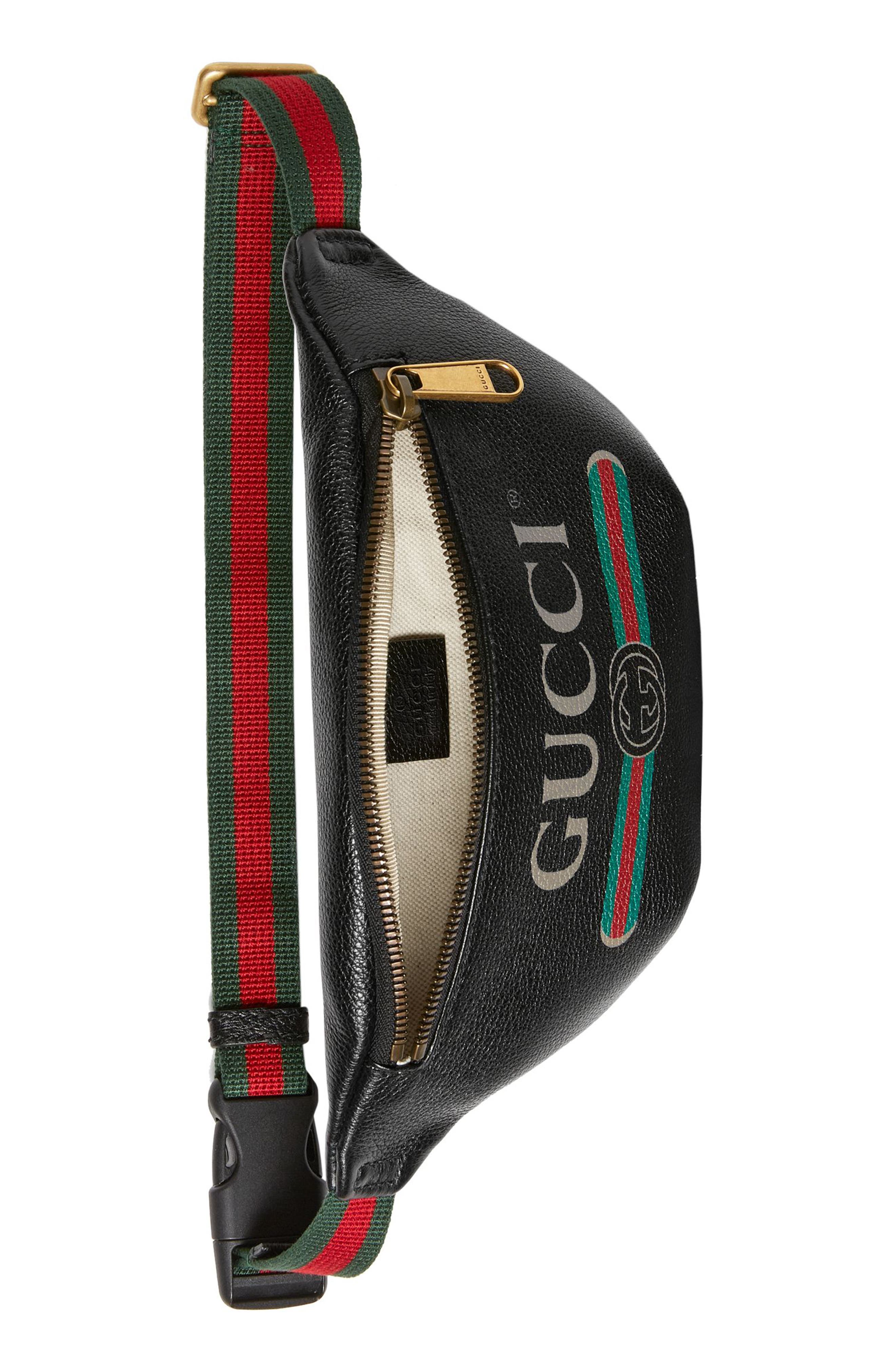 Gucci Leather Belt Bag, Alternate, color, 