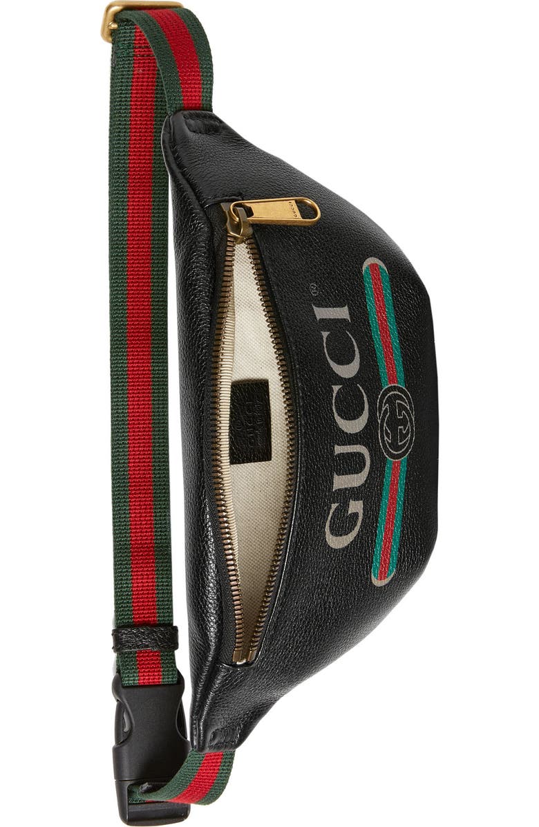 Gucci Leather Belt Bag, Alternate, color,