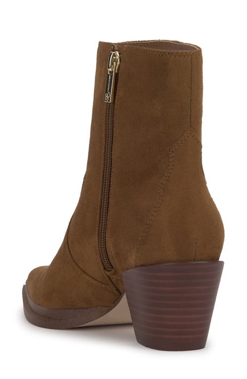 Jessica Simpson Helvona Pointed Toe Bootie In Brown