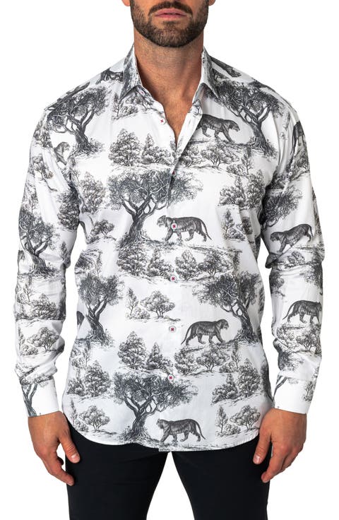 Fibonacci Regular Fit Kingdom White Button-Up Shirt