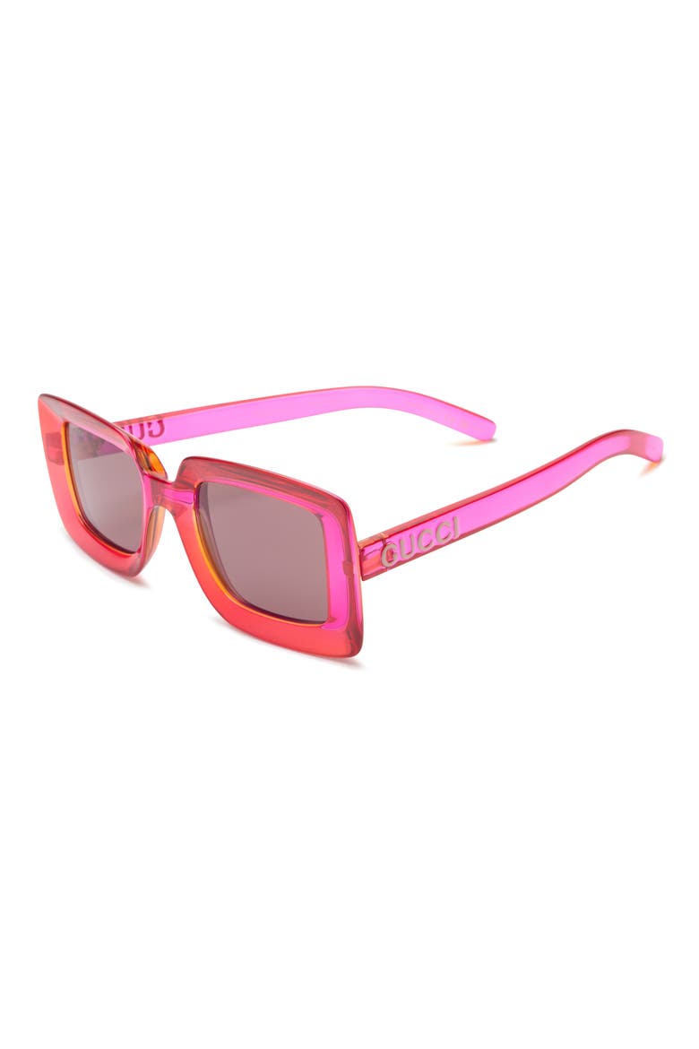 Square Sunglasses, Alternate, color, FUCHSIA FUCHSIA BROWN