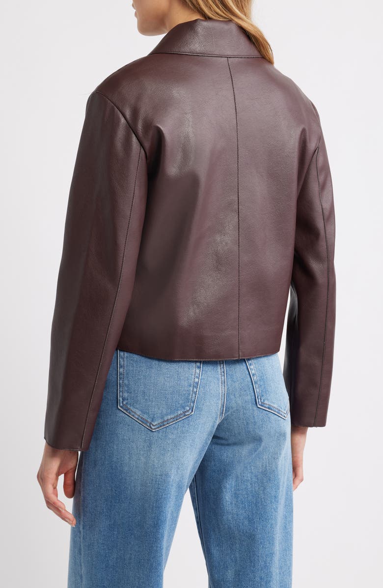 MANGO Sabina Faux Leather Jacket, Alternate, color, Maroon