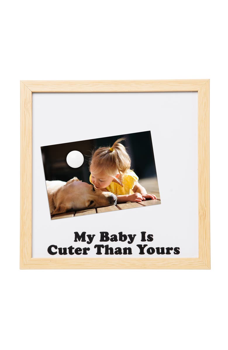 Totalee Gift My Baby Is Cuter Magnetic Frame White, Main, color, White