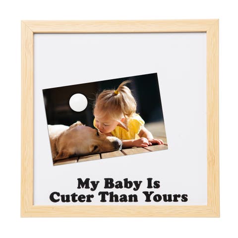 My Baby Is Cuter Magnetic Frame White