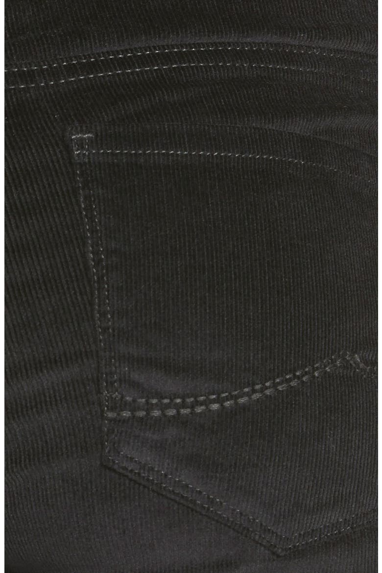 'Marilyn' Stretch Straight Leg Corduroy Pants, Alternate, color, BLACK
