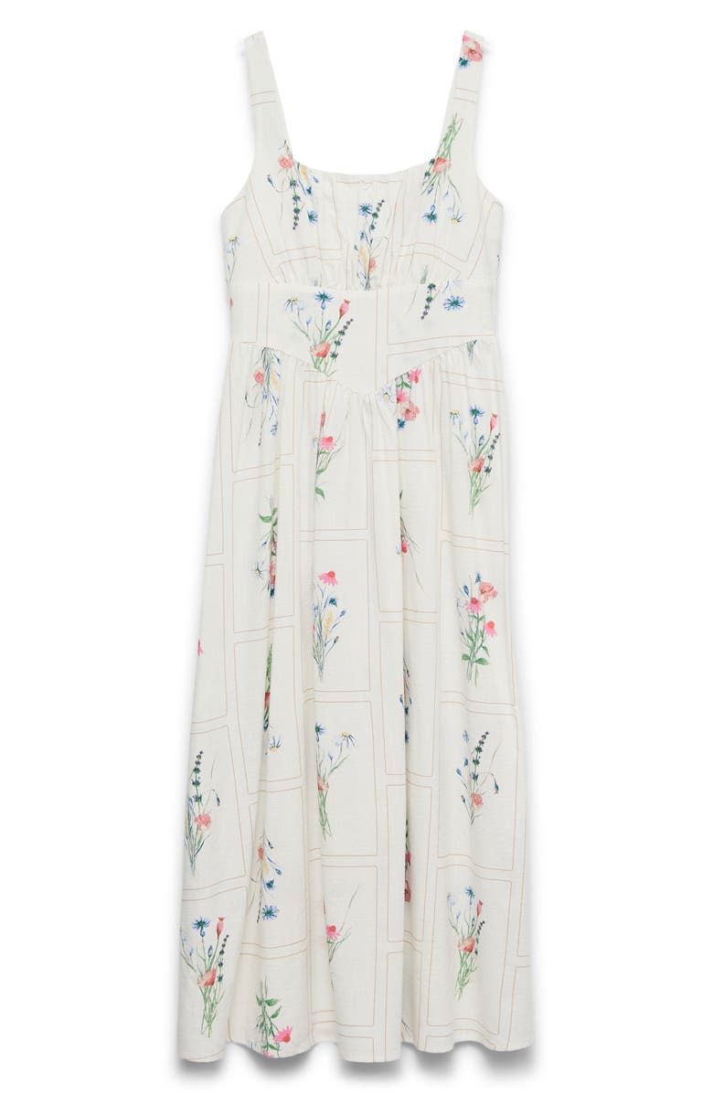VERO MODA Jamie Floral Print Dress, Alternate, color, Snow White Aop Else