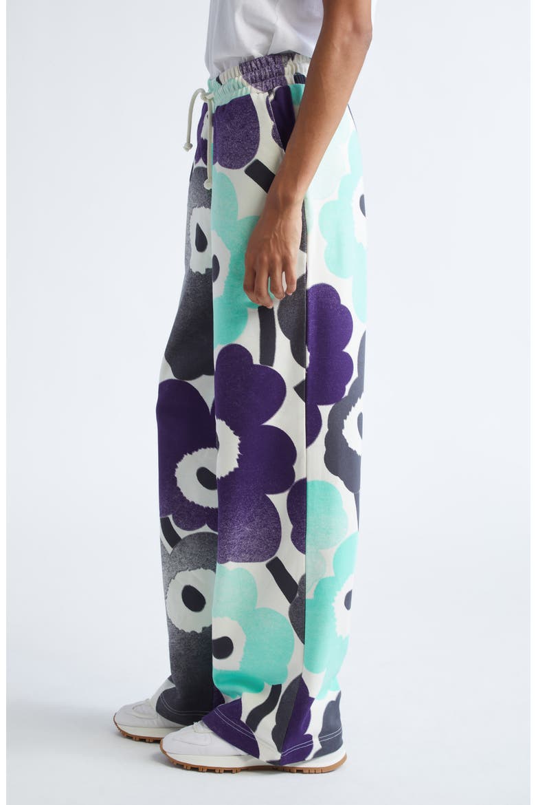 Varret Floral Cotton Sweatpants, Alternate, color, OFF WHITE MINT VIOLET