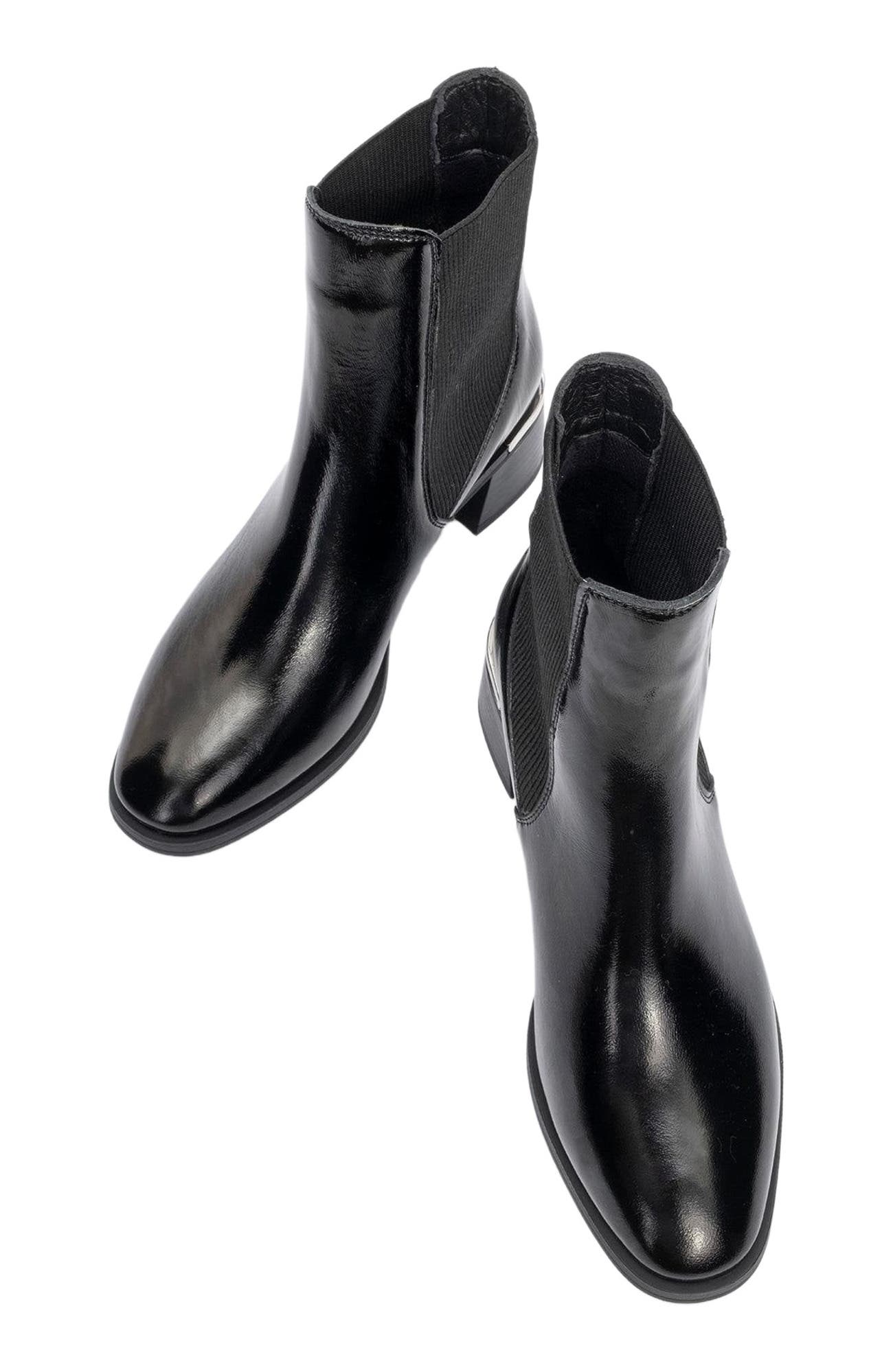 Forever & Always Shoes Neiva Leather Chelsea Boot, Alternate, color, Black Patent Leather