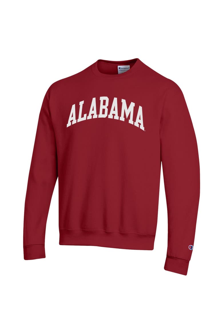 Men's Champion  Crimson Alabama Crimson Tide Basic Arch Fleece Pullover Sweatshirt, Alternate, color, Crimson