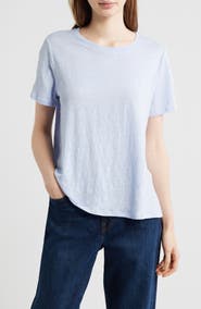 Eileen Fisher Organic Linen Crewneck T-Shirt