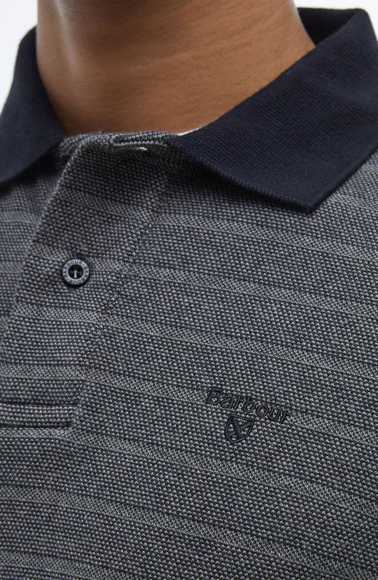 Barbour Cleveland Ribbed Long Sleeve Polo, Alternate, color,