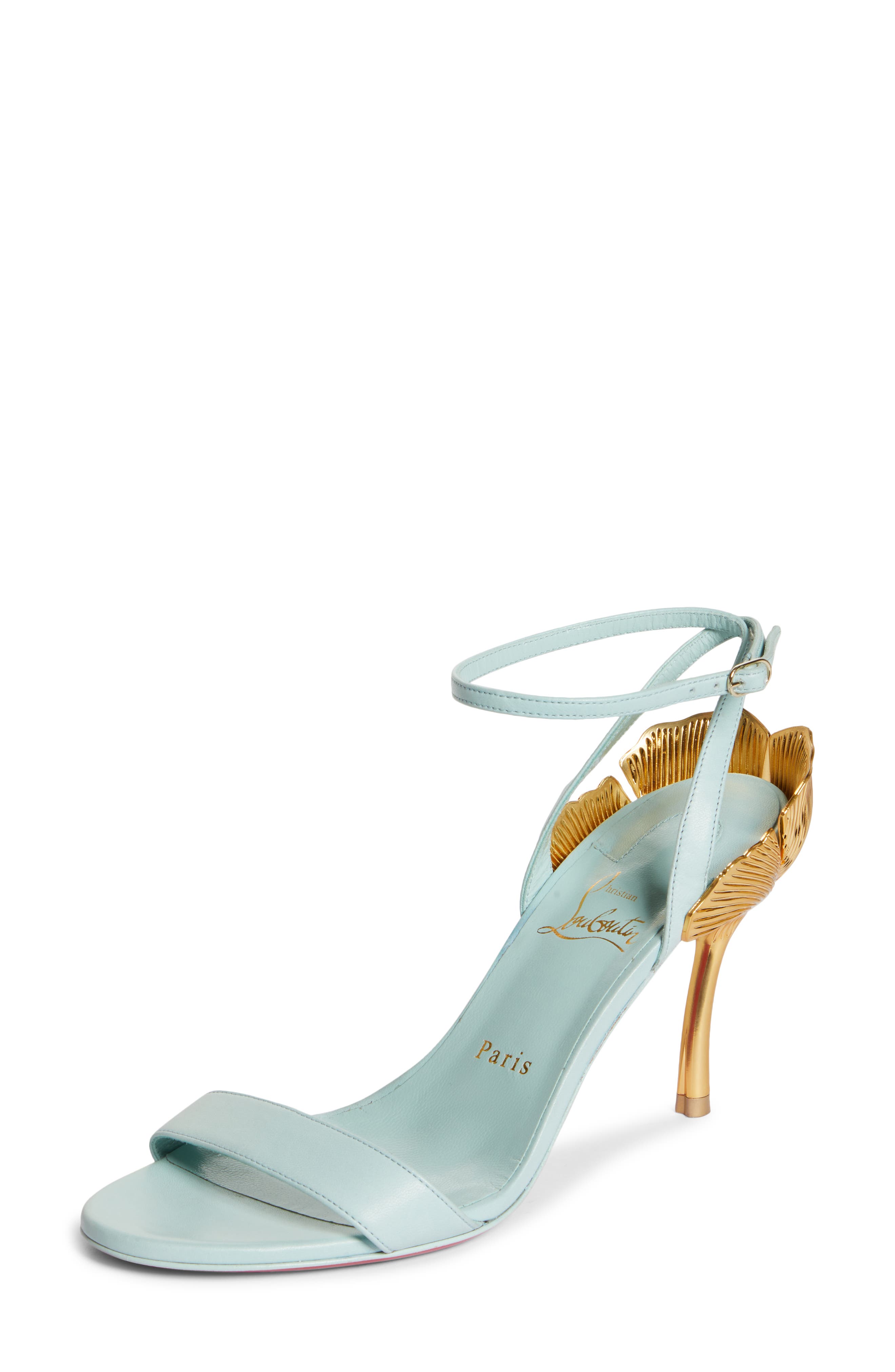 Ginkgo Girl Ankle Strap Sandal, Main, color, ICEBERG/ GOLD