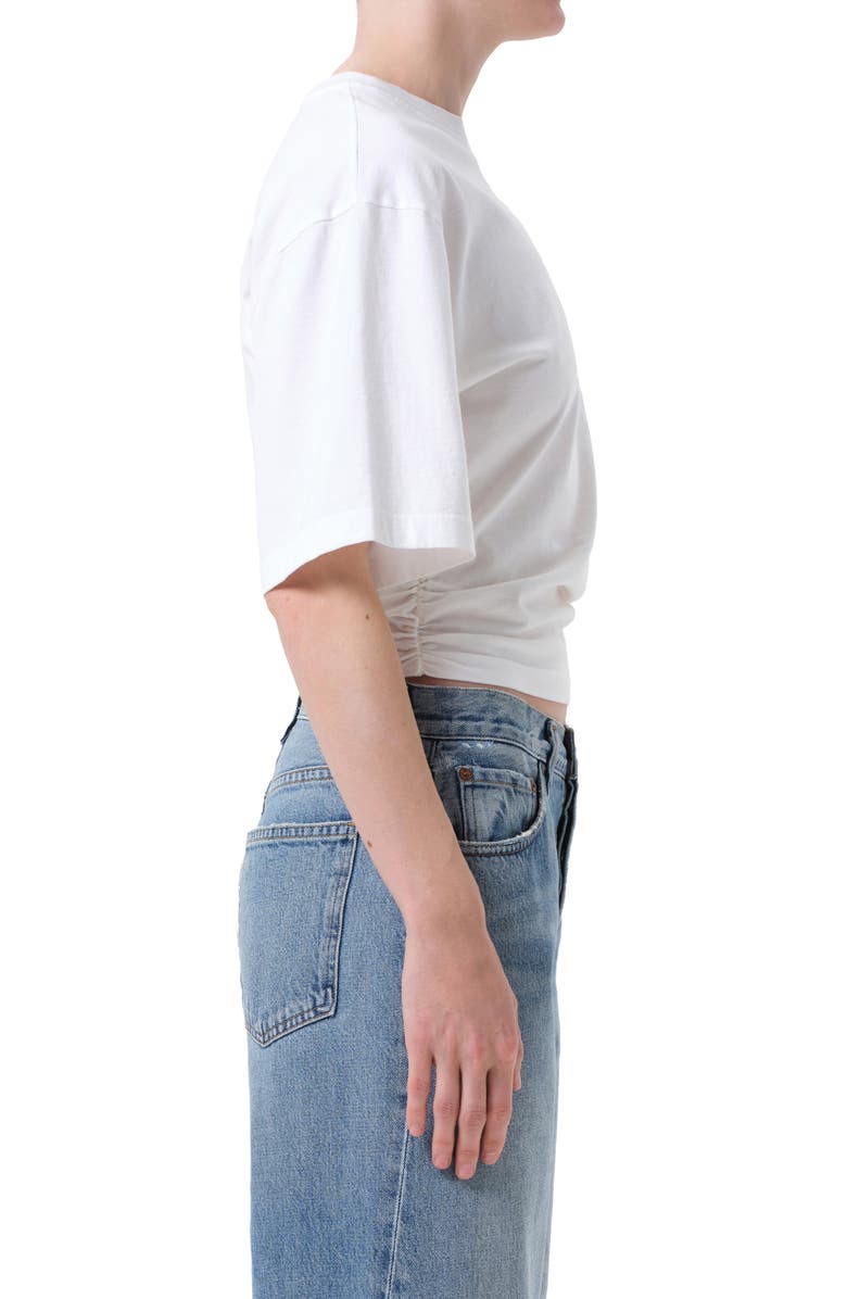 AGOLDE Shari Cotton T-Shirt, Alternate, color, White