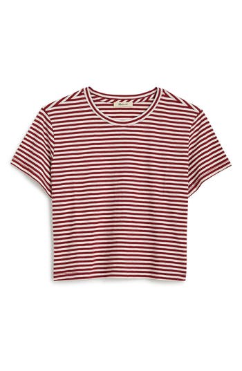Madewell Stripe Boxy Crop Slub T-shirt