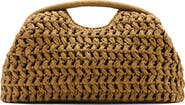 MANGO Natural Fiber Frame Clutch