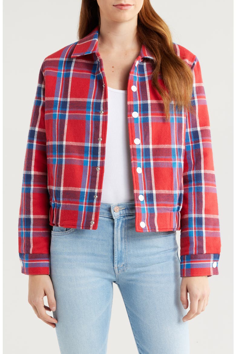 The Happy Camper Plaid Shirt Jacket, Main, color, ILL GET RIGHT ON THAT