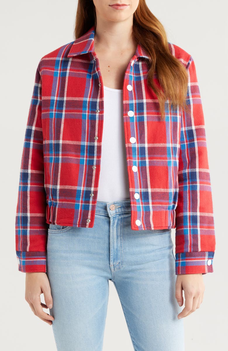 MOTHER The Happy Camper Plaid Shirt Jacket, Main, color,