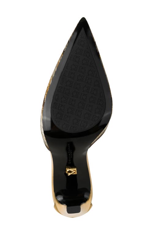 Donna Karan New York Patrica Ankle Strap Pointed Toe Pump In Gold